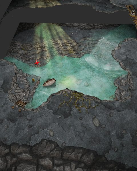 Angela's 3 Level Cave, a multi-level cave battlemap in Phroller